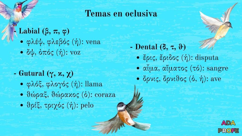 griego antiguo tercera declinación